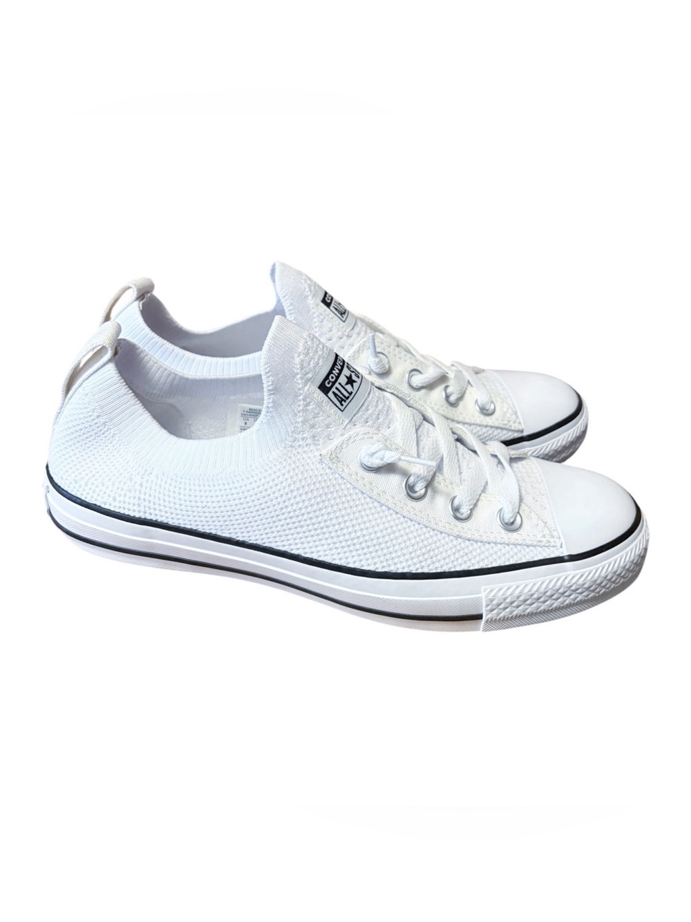 Converse shoreline white mesh sneakers 8 Like New - Picture 2 of 8